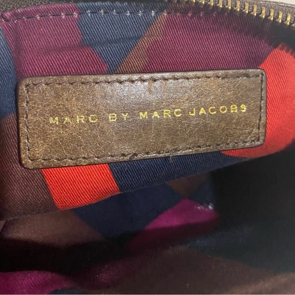 Marc by Marc Jacobs Brown distressed Leather pouch clutch make up bag - Picture 7 of 8